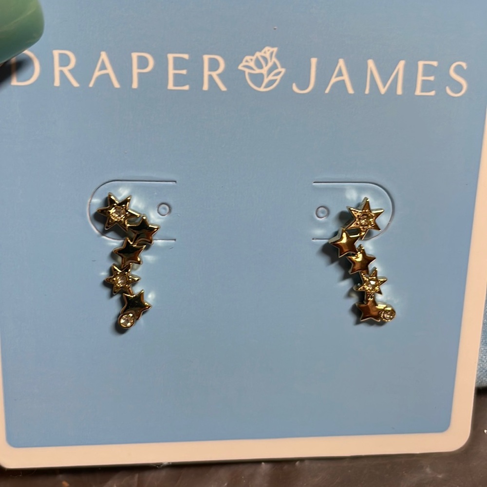 Draper James star drop earrings (star crawler)